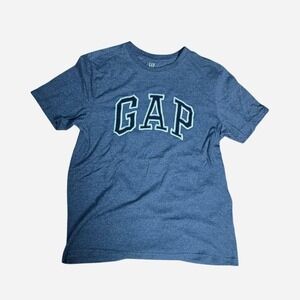 GAP Blue Logo T-Shirt | Classic‎ Graphic Tee | Casual Short Sleeve Cotton Shirt